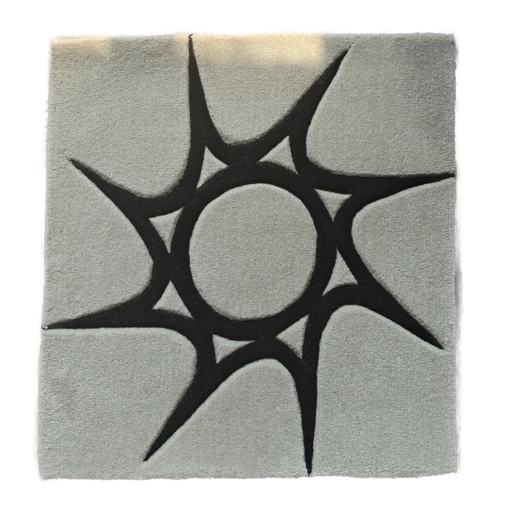 HAND CARVED ROBLOX RUG - Grey