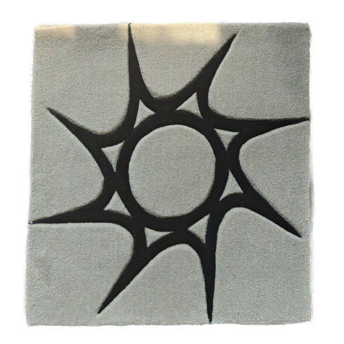 HAND CARVED ROBLOX RUG - Grey