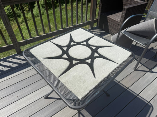 HAND CARVED ROBLOX RUG - Grey